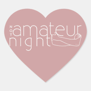 Sticker Cœur PAS de nuit amateur