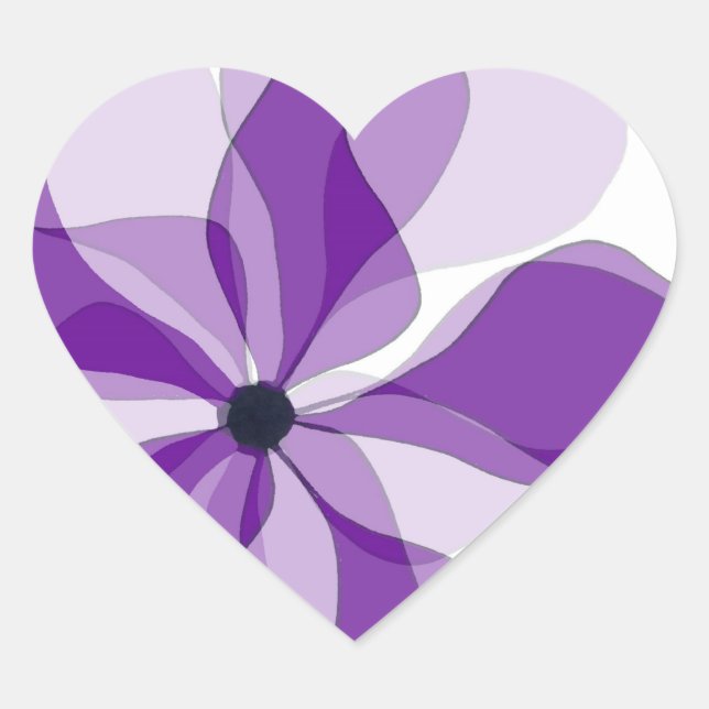 Sticker Cœur Passion violette (Devant)
