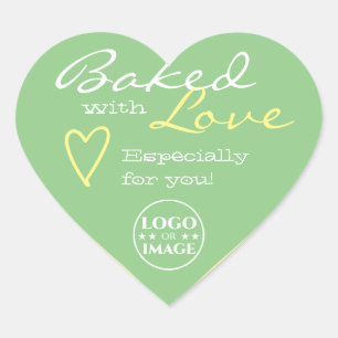 Sticker Cœur Pastel Mint Green Simple Made Amour Coeur Logo Cut
