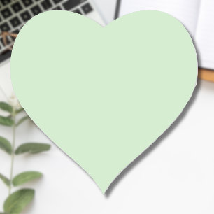 Sticker Cœur Pastel Pistachio couleur solide   Classique   Élég