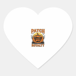 Sticker Cœur Patch de citrouille d'Halloween Vintage Jack O Lan