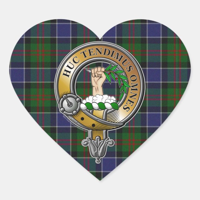 Sticker Cœur Paterson Tartan & Badge (Devant)