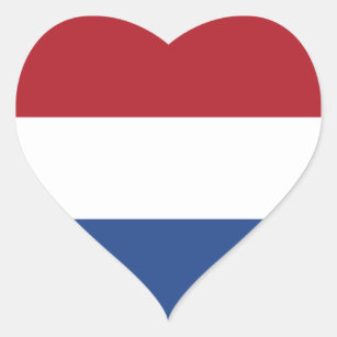 Sticker Cœur Pays-Bas/Hollande/drapeau néerlandais/hollandais