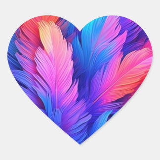 Sticker Cœur Paysage avec fleurs violettes et moulin à vent