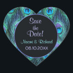 Sticker Cœur Peacock Feather Drama - Phoque Mariage - Personnal<br><div class="desc">. Le texte est prêt pour vous à customiser avec vos informations. Correspondance de produits dans mon magasin.</div>