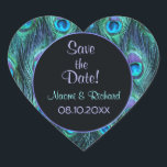 Sticker Cœur Peacock Feather Drama - Phoque Mariage - Personnal<br><div class="desc">. Le texte est prêt pour vous à customiser avec vos informations. Correspondance de produits dans mon magasin.</div>