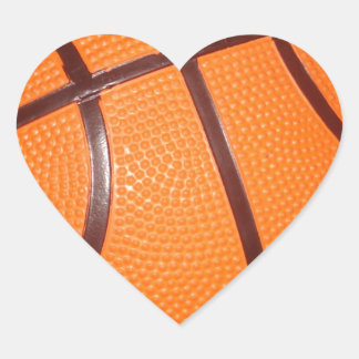 Sticker Cœur Peau de texture de gros plan du basket
