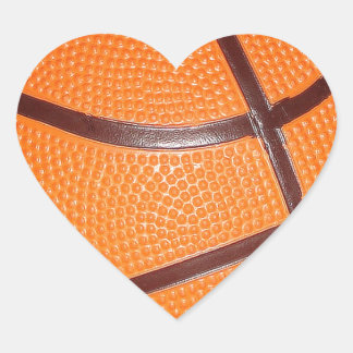 Sticker Cœur Peau de texture de gros plan du basket