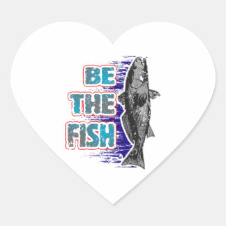 Sticker Cœur Pêche au poisson Hobby Sport