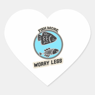 Sticker Cœur Pêche Plus Inquiète Moins