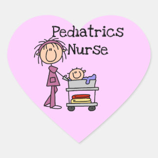 Sticker Cœur Pédiatrie Infirmière T-shirts et cadeaux