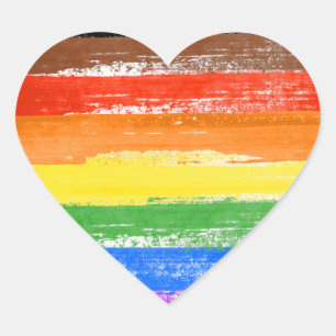 Sticker Cœur Peinture de fierté LGBTQIA+