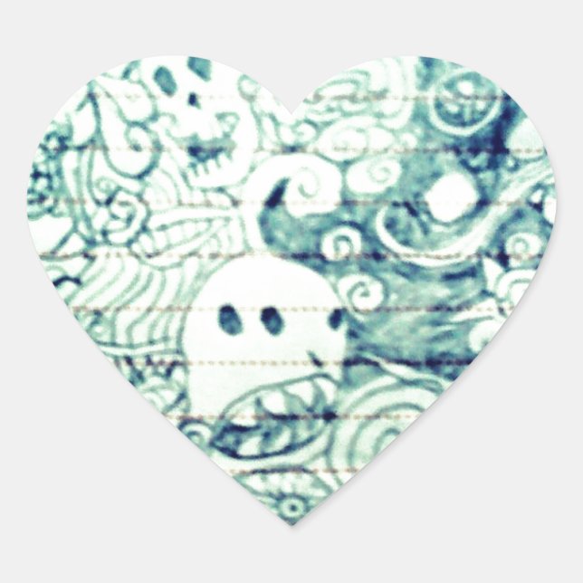 Sticker Cœur penseur imaginatif yaie (Devant)