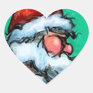 Sticker Cœur Père Noël