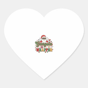 Sticker Cœur Père Noël Gangsta Wrapper Noël