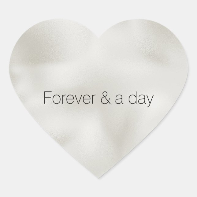 Sticker Cœur Perle Blanc Luxe (Devant)