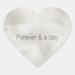 Sticker Cœur Perle Blanche Luxe