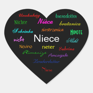 Sticker Cœur Personnalisable "A Niece's Birthday I"