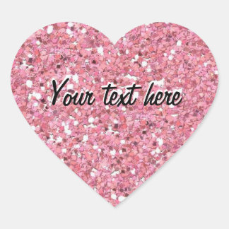 Sticker Coeur Personnalisé Parties scintillant Ros