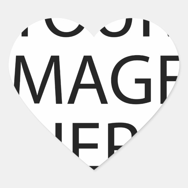 Sticker Cœur Personnalisé Personnalisé Votre Propre Photo & Tex (Devant)