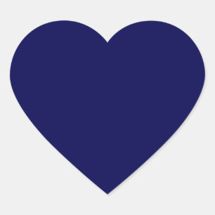 Sticker Cœur Personnaliser bleu bleu couleur solide marine