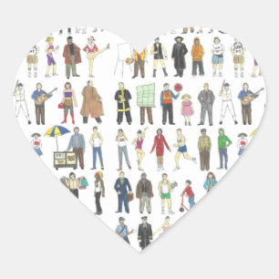 Sticker Cœur Personnes des résidents de New York City de New Yo