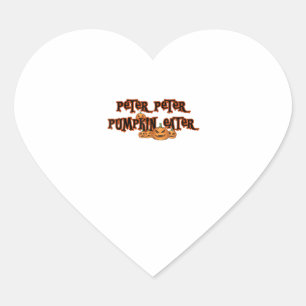 Sticker Cœur Peter Citrouille Mangeur Citrouille Pie Lover Hall