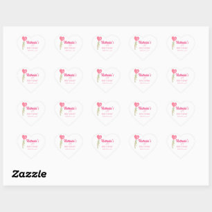 Sticker Cœur Petit Amour Rouge Coeur Ballons Anniversaire