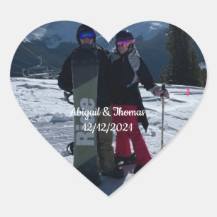 Sticker Cœur Photo Ajouter votre propre Mariage photo Couple Fi