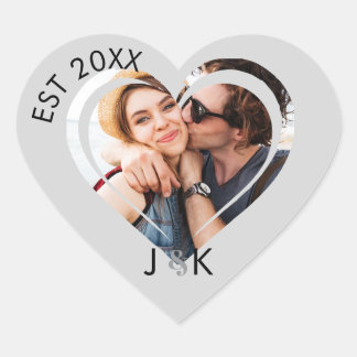 Sticker Cœur Photo de couple amoureux petite amie petit ami cœu