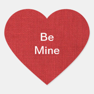 Sticker Cœur Photo de toile rouge de texture