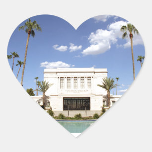Sticker Cœur photo du temple mormon de mesa arizona