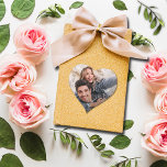 Sticker Cœur Photo mariage<br><div class="desc">Votre photo et les noms en lettres chic,  ces petits autocollants en forme de coeur sont amusants à utiliser comme scellés d'enveloppe,  sur les faveurs de fête,  et plus encore.</div>