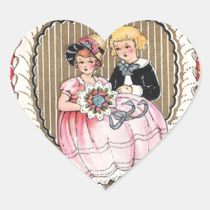 Sticker Cœur Photo Valentine vintage