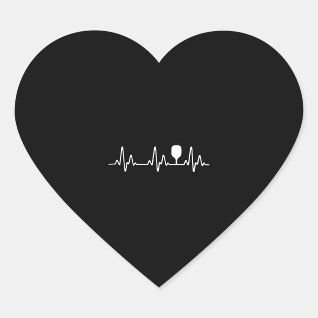 Sticker Cœur Pickleball Heartbeat 1 (Devant)