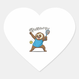 Sticker Cœur Pickleball Sloth T- Pickleball Yall