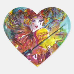 Sticker Cœur PIERO JOUER VIOLIN / Soirée carnavalesque vénitien