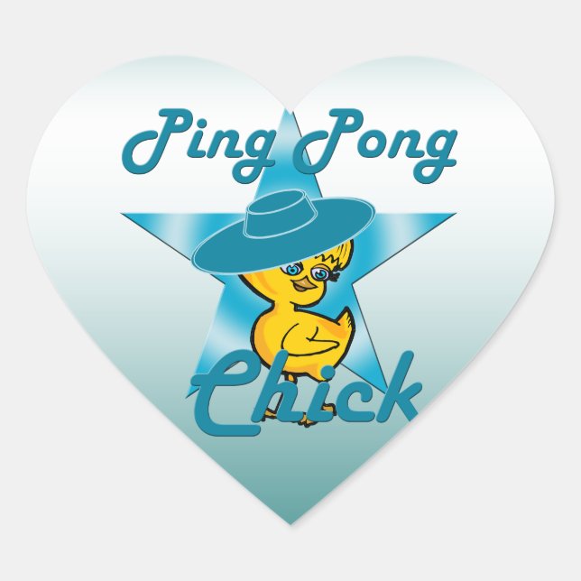 Sticker Cœur Ping Pong Chick #7 (Devant)
