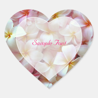 Sticker Cœur PixDezine rose plumeria/do-it-yourself couleur arr