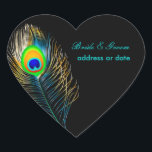 Sticker Cœur PixDezines Pizzazz Peacock Feather/do-it-yourself<br><div class="desc">PixDezines do-it-yourself stickers plumes paon,  tous les éléments sont modifiables. com</div>