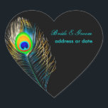Sticker Cœur PixDezines Pizzazz Peacock Feather/do-it-yourself<br><div class="desc">PixDezines do-it-yourself stickers plumes paon,  tous les éléments sont modifiables. com</div>