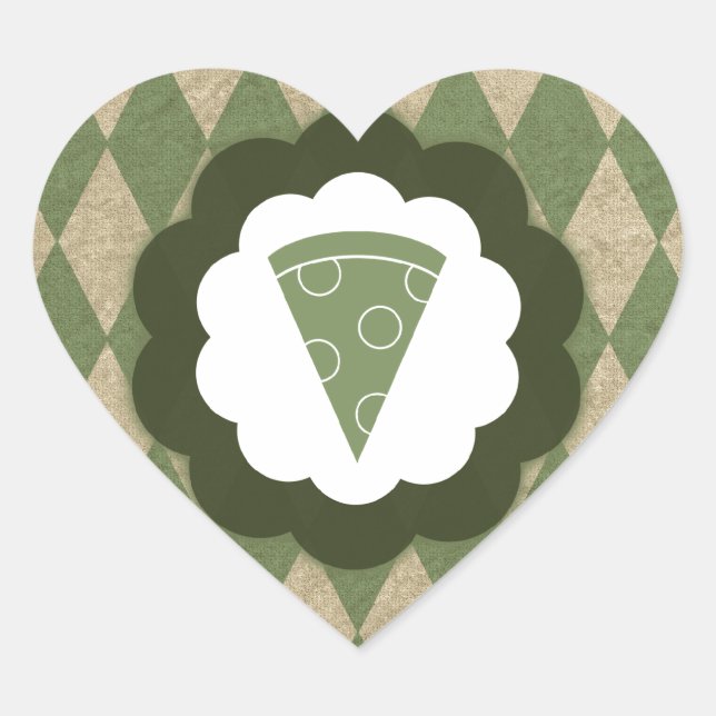 Sticker Cœur pizza (Devant)
