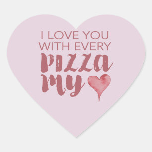 Sticker Cœur Pizza My Heart Valentine's