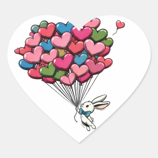 Sticker Cœur Plein d'amour (Devant)