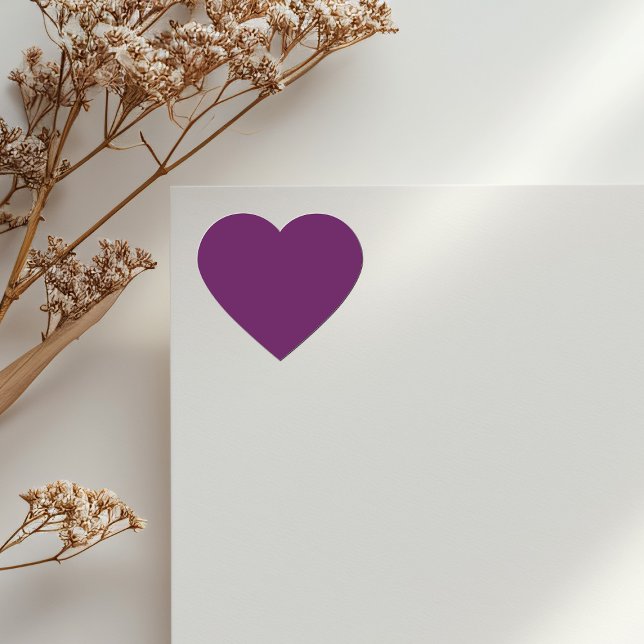 Sticker Cœur Plum Perfection - Plum solide élégant - (Créateur téléchargé)
