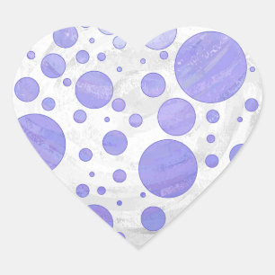 Sticker Cœur Point Polka Soleil Violet