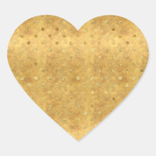 Sticker Cœur Points Gold Chic