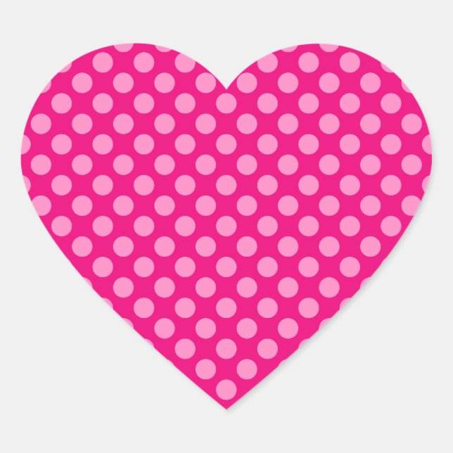 Sticker Cœur Points roses (Devant)