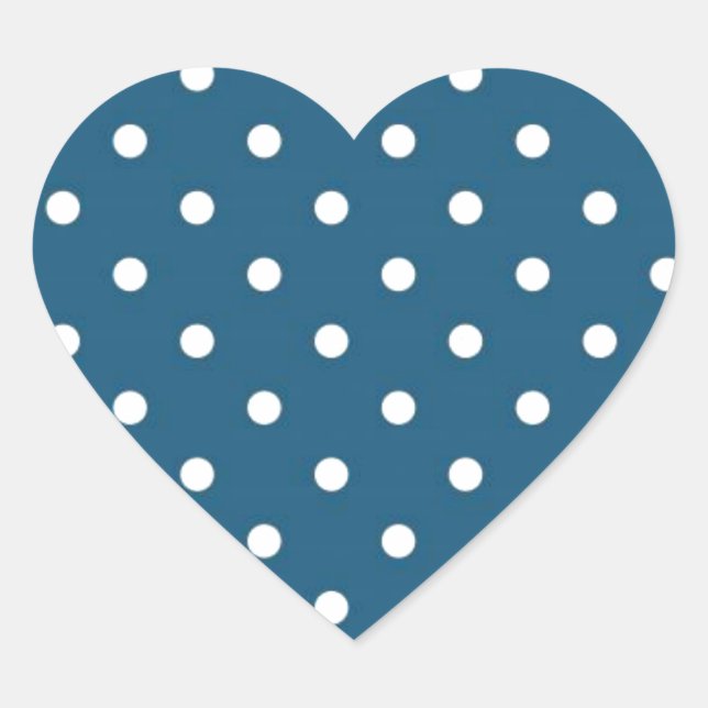 Sticker Cœur Pois turquoises (Devant)