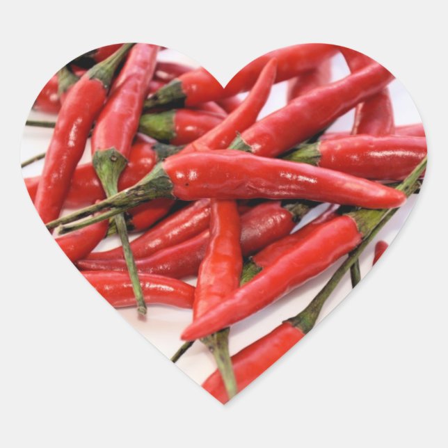 Sticker Cœur Poivrons rouges (Devant)
